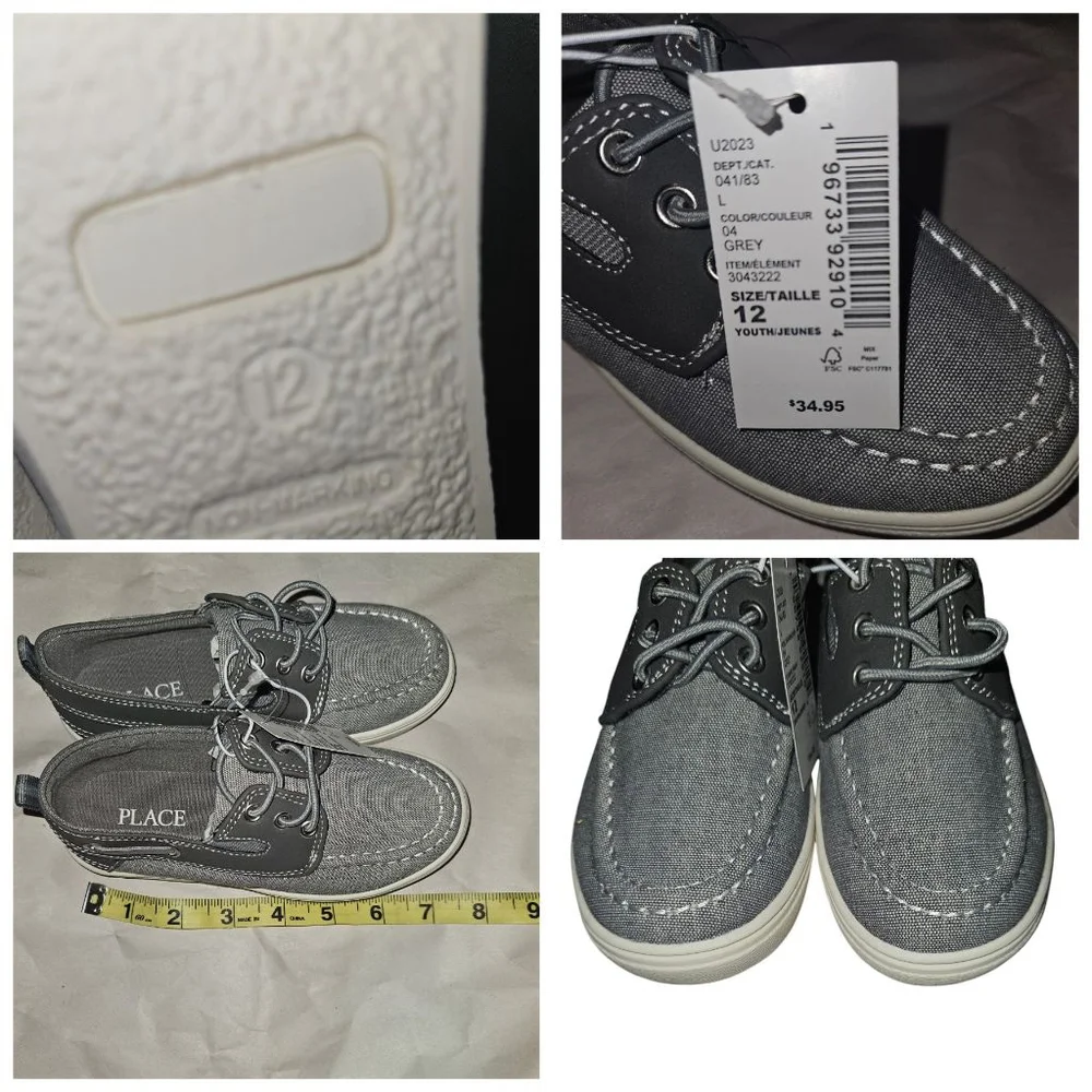 The Children's Place Toddler Canvas Boat Shoes size 12 New